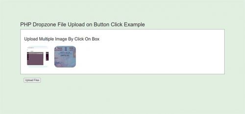آموزش آپلود فایل در php Dropzone با کلیک بر روی دکمه در php